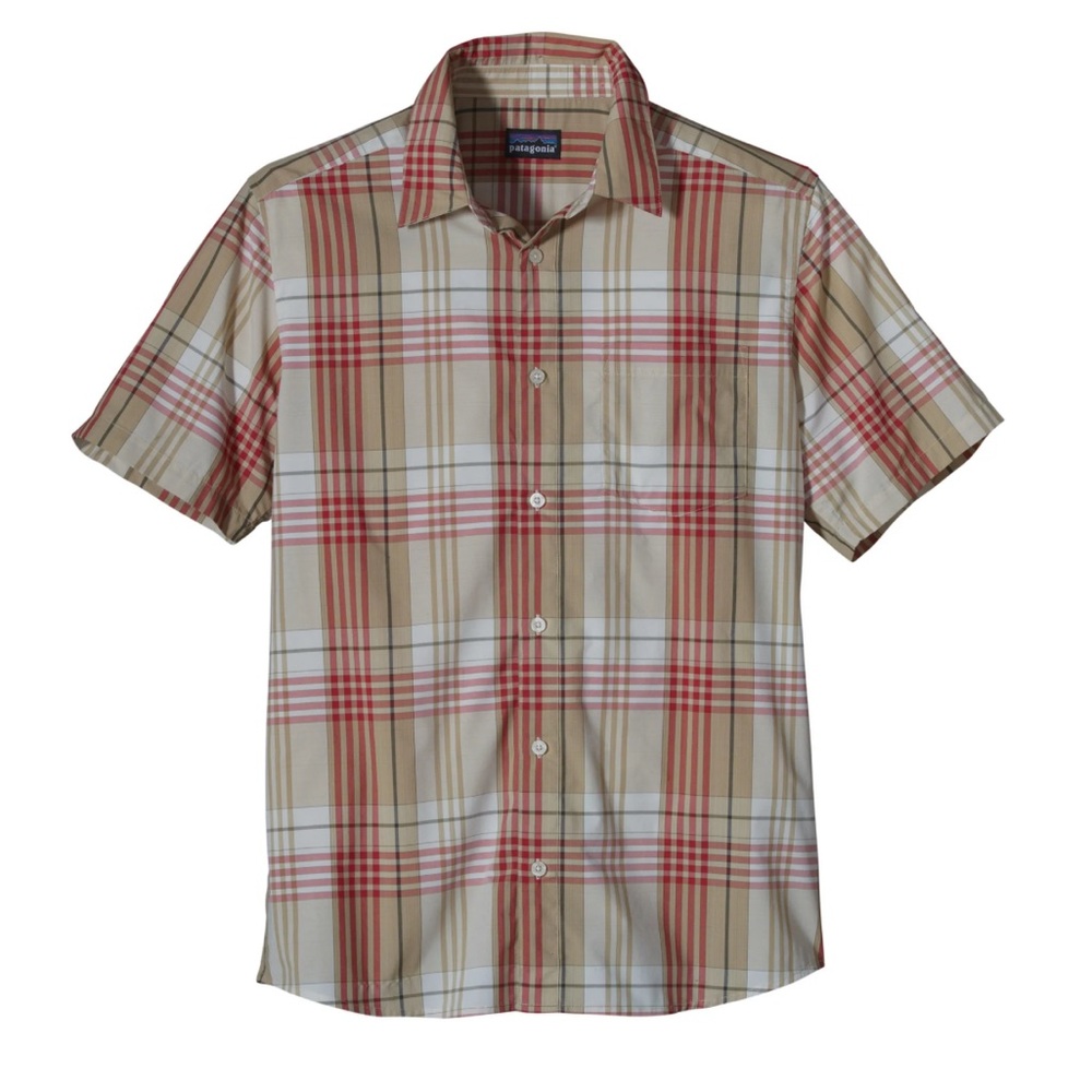 Patagonia M's Gone Again Shirt red and tan plaid